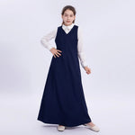 Navy Embroidery Uniform Dress for Girls Image