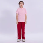 Light Pink Embroidery School Sport Polo Shirt for Girls Image