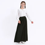 White Embroidery Uniform Shirt for Girls Image