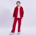 Maroon Embroidery School Sport Pants for Girls Image