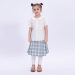 White Embroidery Basic Shirt for Girls Image