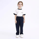White Embroidery School Sport T-Shirt for Girls Image