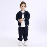 Navy Embroidery School Sport Pants for Girls Image