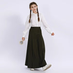 White laced Uniform Shirt for Girls Image