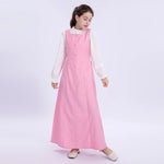 Light Pink Embroidery Uniform Dress for Girls Image