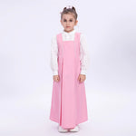 Light Pink Embroidery Uniform Dress for Girls Image