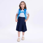 Navy Plain Uniform Skirt for Girls Image