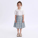 White Embroidery Uniform Shirt for Girls Image