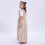 Checked Uniform Dress for Girls Image