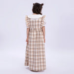 Checked Uniform Dress for Girls Image