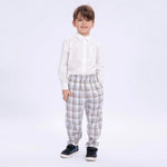 White Embroidery Uniform Shirt for Boys Image