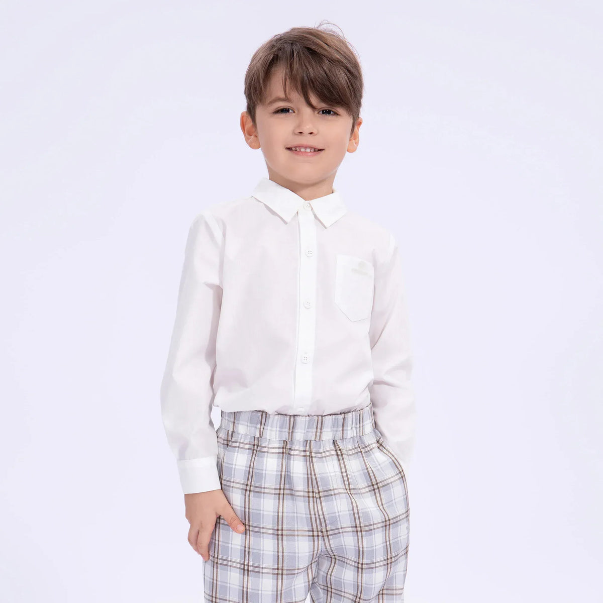Embroidery Uniform Shirt for Boys Image