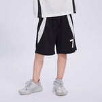 Black Printed Sport Shorts for Boys Image