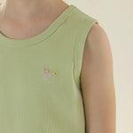 Floral Street Look Sleeveless Vest For Girls