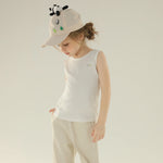 Floral Street Look Sleeveless Vest For Girls