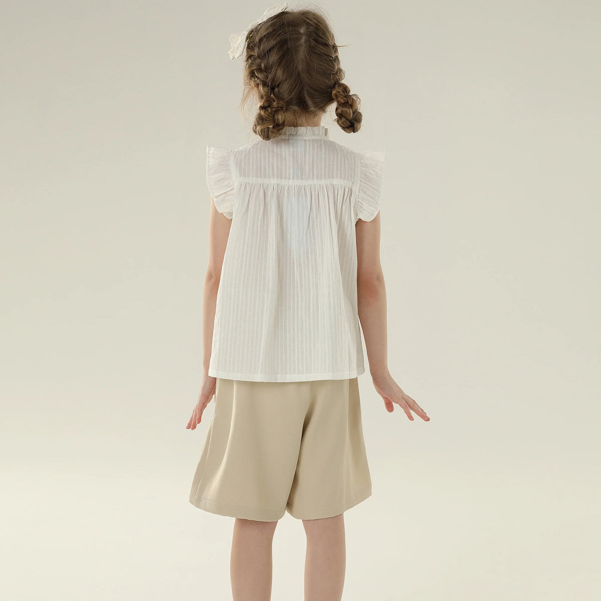 شورت كاجوال مزين بنمط الزهور للبنات