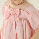 فستان جاكار بأكمام منفوخة للبنات