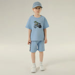 تيشيرت رياضي مطبوع بأكمام للأولاد