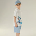 تيشيرت رياضي مطبوع بأكمام للأولاد