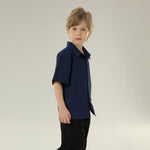 قميص مطرز بأكمام طويلة بتصميم عصري للأولاد