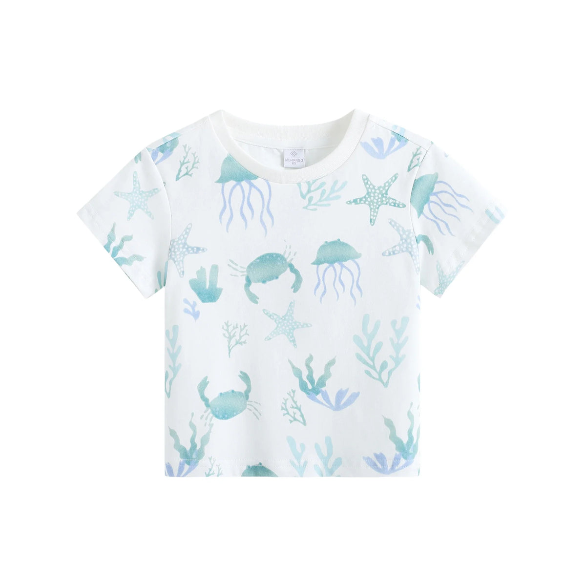 تيشيرت مزين بطباعة للأولاد المواليد