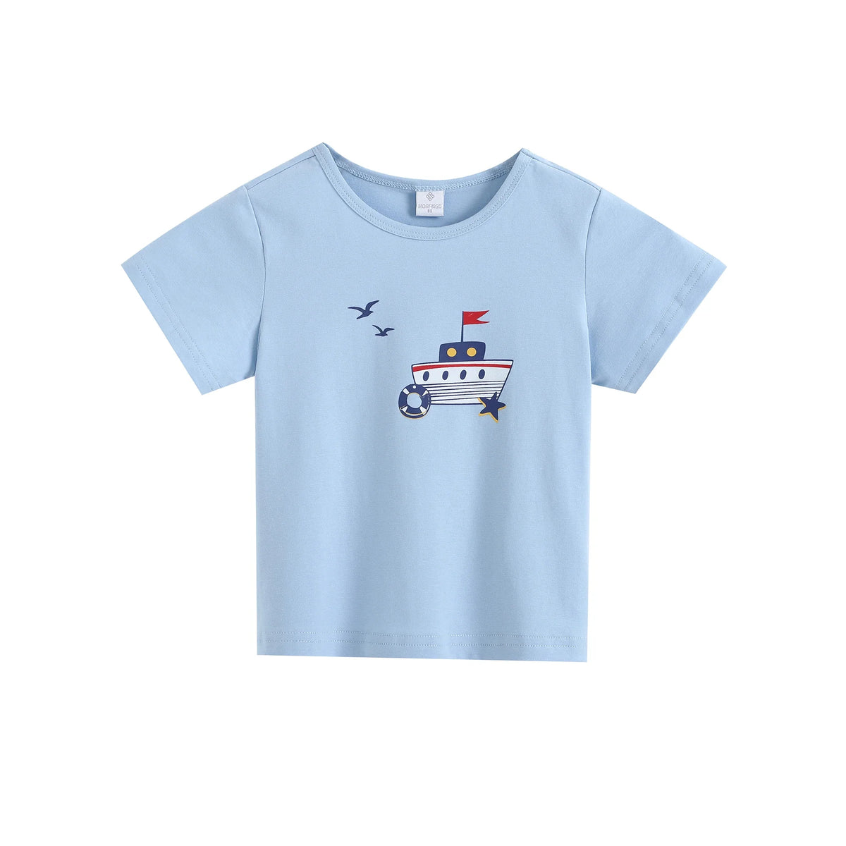 تيشيرت مزين بطباعة للأولاد المواليد