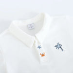 Embroidery Street Look Sleeve Polo Shirt For Baby Boy