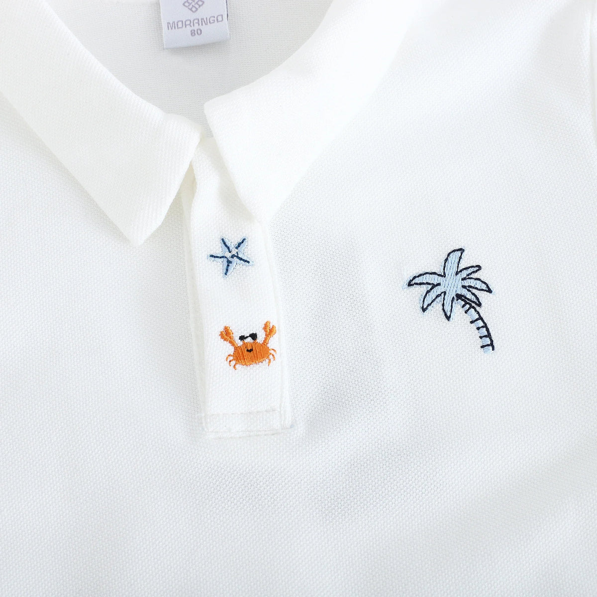 Embroidery Street Look Sleeve Polo Shirt For Baby Boy