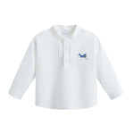 بلوزة مزينة بطباعة للأولاد المواليد 