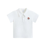 Badge Street Look Sleeve Polo Shirt For Baby Boy
