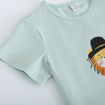 تيشيرت مزين بطباعة للأولاد المواليد