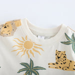 تيشيرت مزين بطباعة للأولاد المواليد