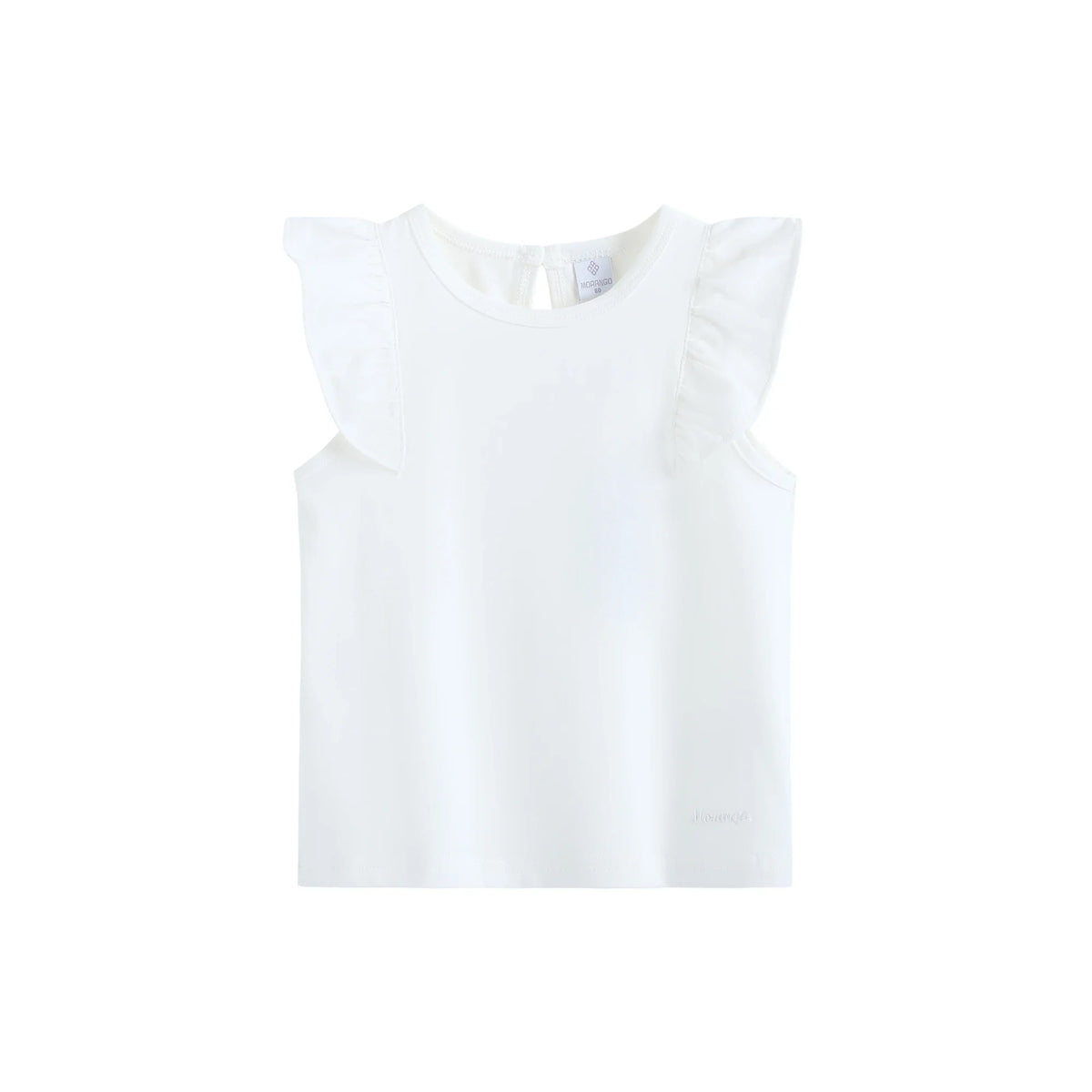 Plain Street Look Flutter Sleeve T.Shirt For Baby Girl