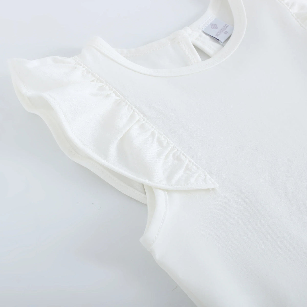 Plain Street Look Flutter Sleeve T.Shirt For Baby Girl