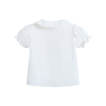 بلوزة بأكمام منفوخ بنقشة الجاكار للبنات المواليد