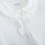 بلوزة بأكمام منفوخ بنقشة الجاكار للبنات المواليد