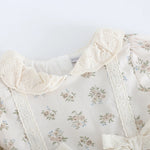 فستان بأكمام منفوخة مزين بنمط الزهور للبنات المواليد