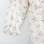 فستان بأكمام منفوخة مزين بنمط الزهور للبنات المواليد