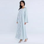 جلابية عصرية مزينة بنمط الزهور للنساء