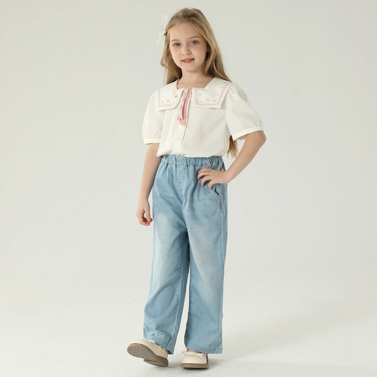 قميص مطرز للبنات