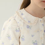 قميص مزين بنمط الزهور للبنات