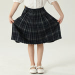 تنورة كاروهات بخصر مطاطي للبنات