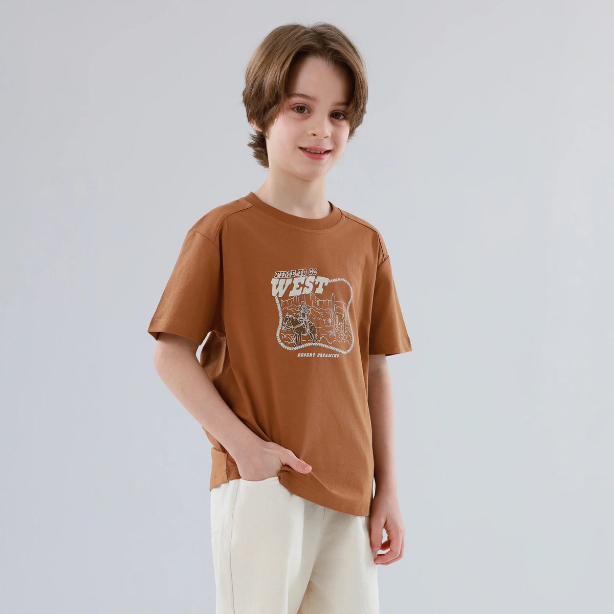 تيشيرت مزين مميز بطباعة للأولاد