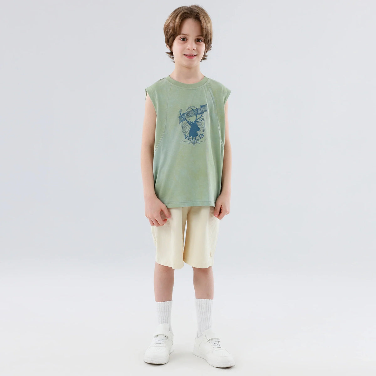 شورت مزين بطباعة للأولاد