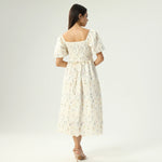 فستان عصري مزين بنمط الزهور للنساء