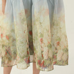 فستان عصري مزين بنمط الزهور للنساء