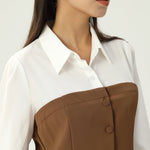 قميص نسائي بألوان متداخلة