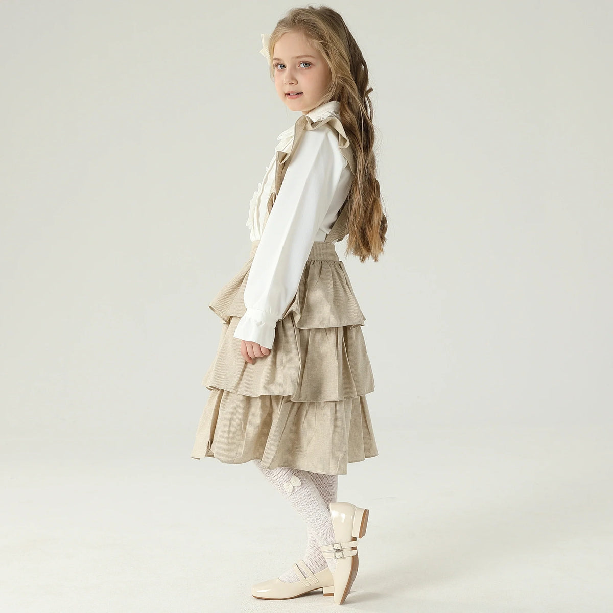 تنورة بحمالات كتف للبنات