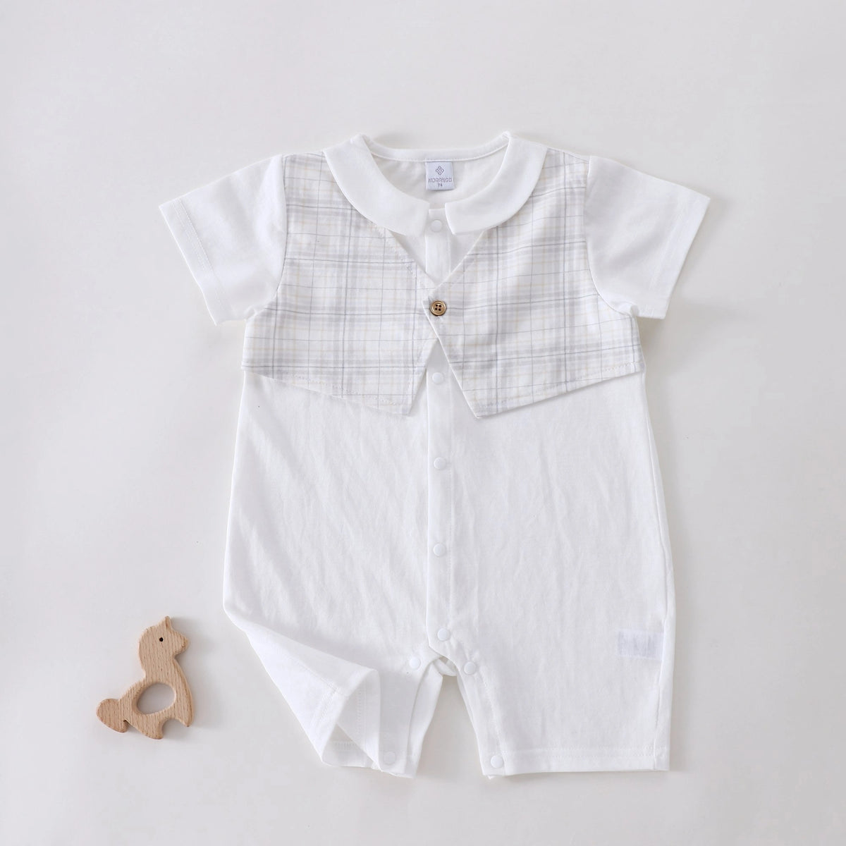 Checked Romper For Baby boy