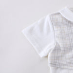 Checked Romper For Baby boy